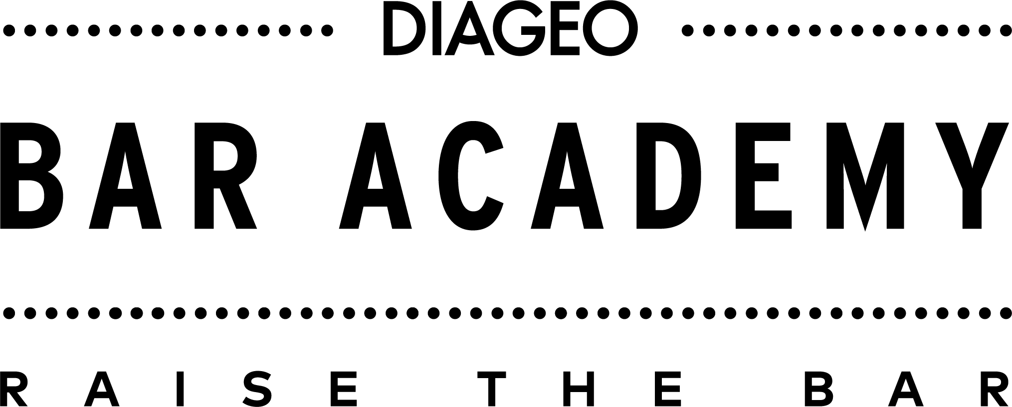 Diageo Bar Academy Raise the Bar logo black