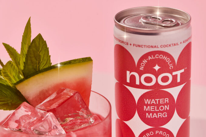 Noot watermelon margarita can and signature serve