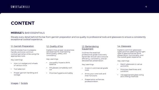 MEA APAC Bar Training Content module 1 bar essentials